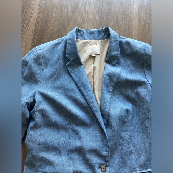 Ann Taylor LOFT Cotton Linen Blazer Jacket - Picture 8 of 8